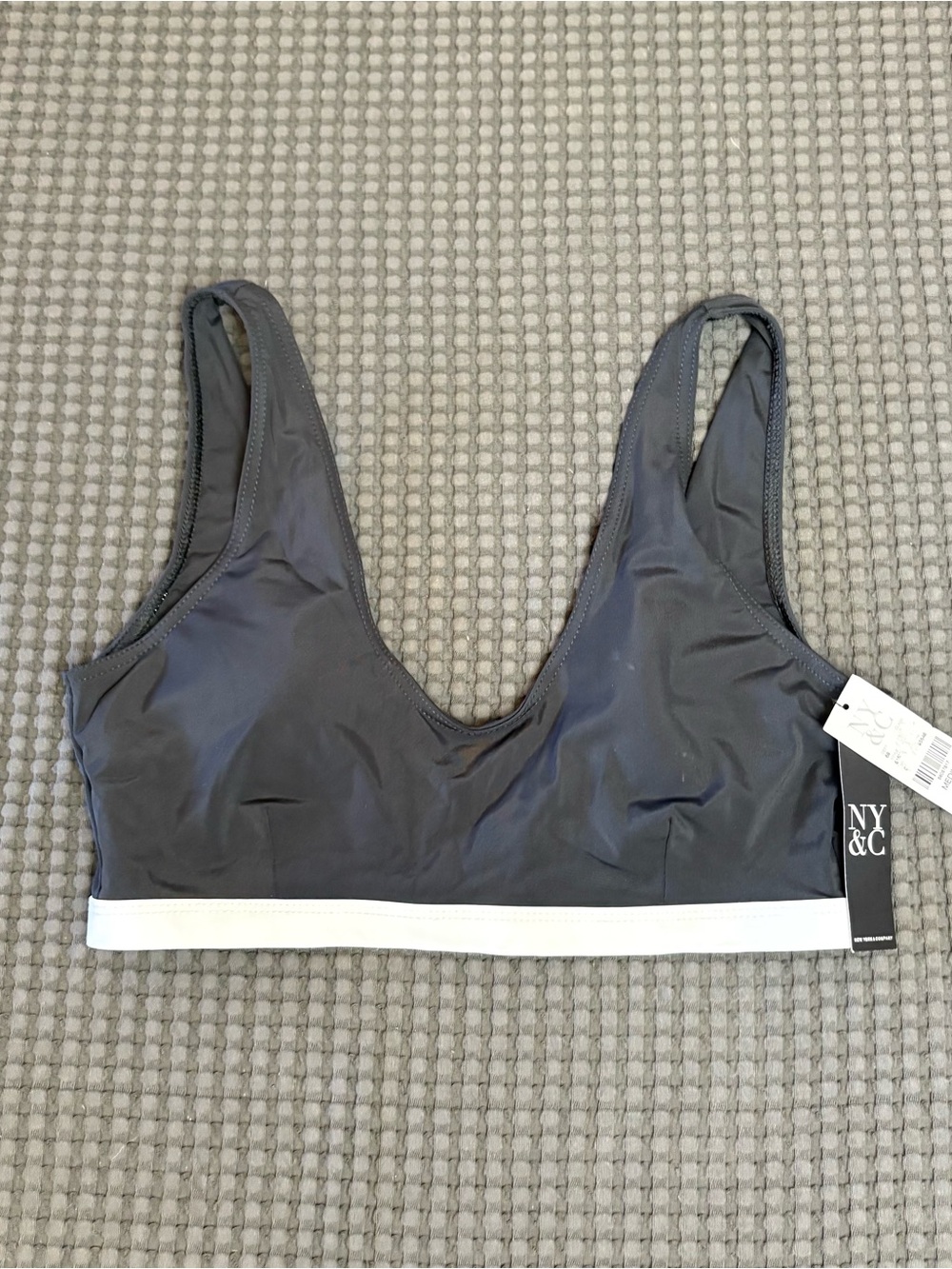 NY&C Sweet Pea Black Bra by Stacy Frati, Low Back, Sports Bra Style